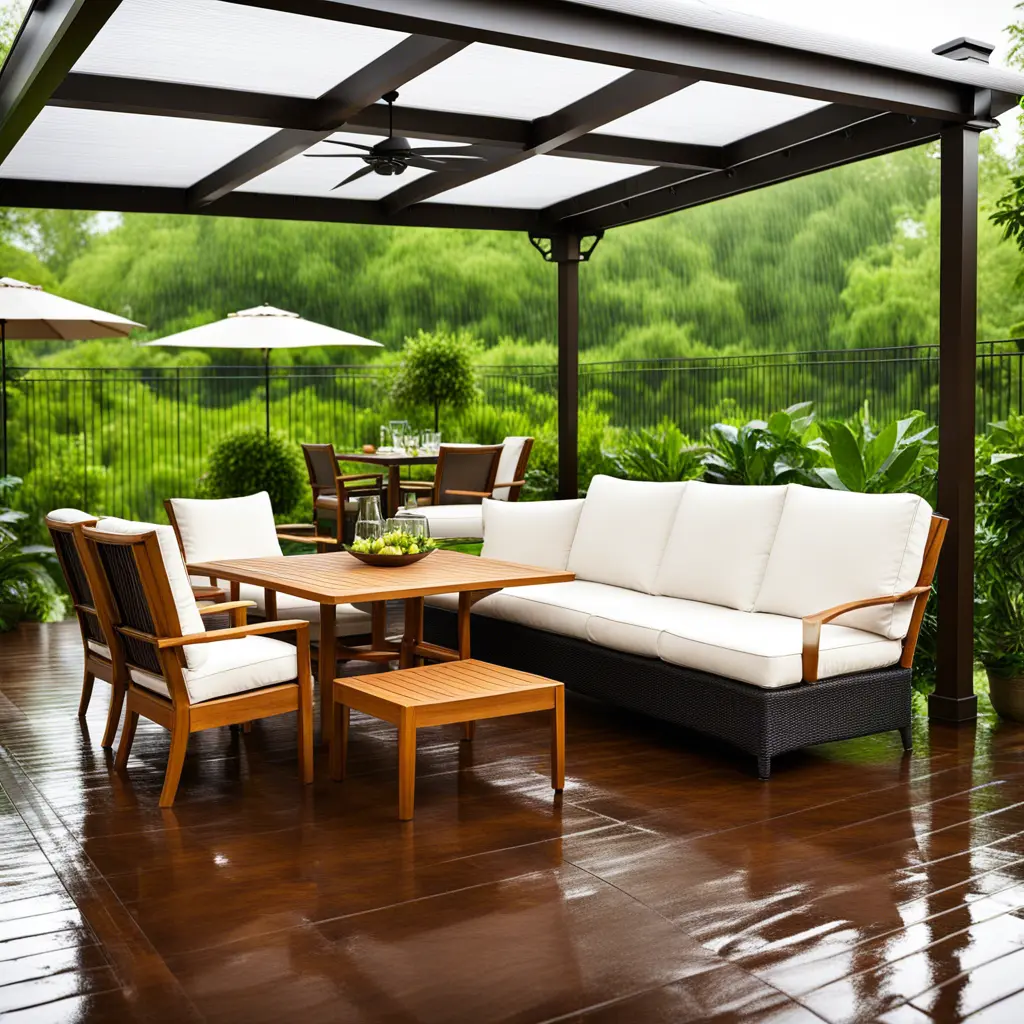 How to choose patio furniture for wet climates