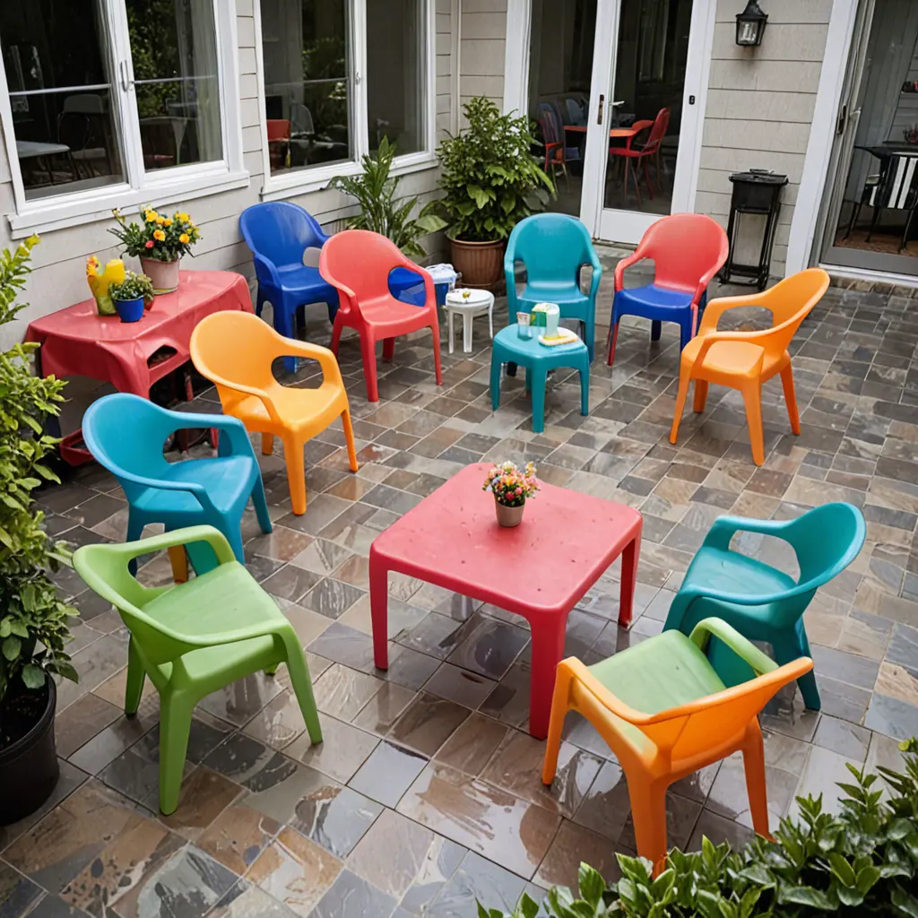 Plastic patio furniture