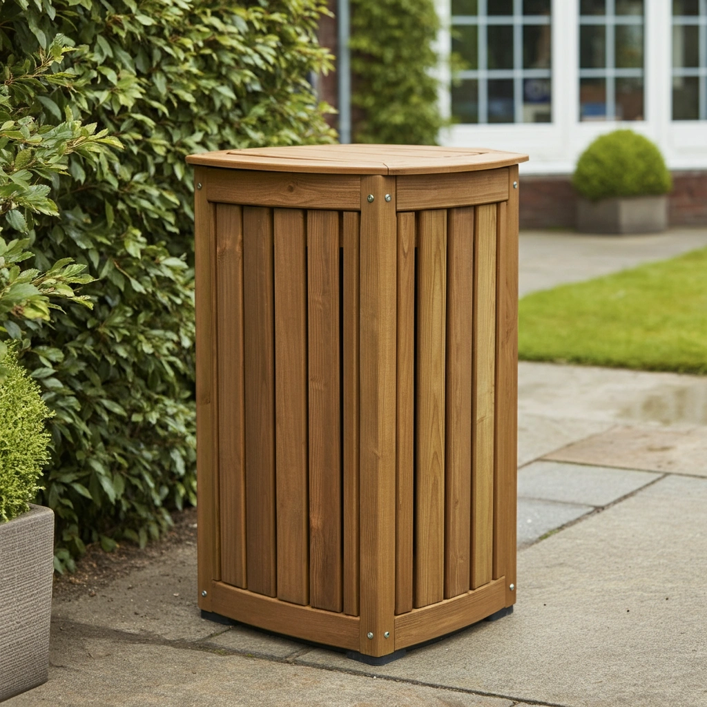 Advantages of a Lid on Wooden Dustbins