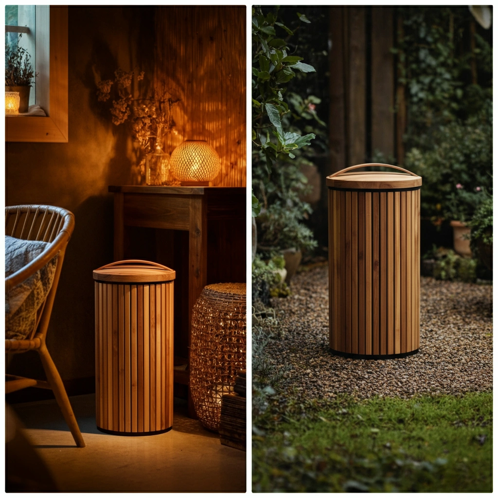 Aesthetic Appeal of Wooden Dustbins