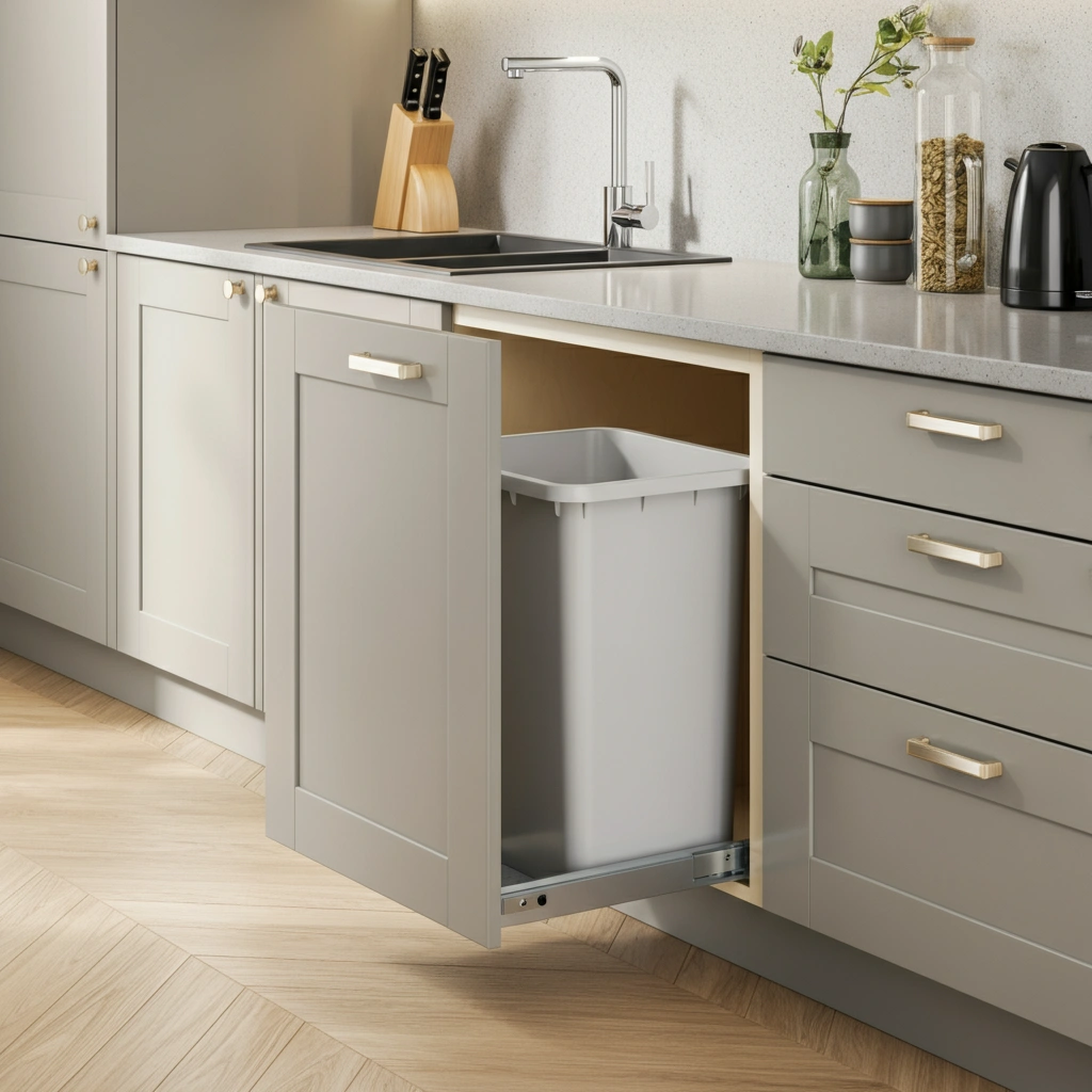 Tilt-Out Trash Can Cabinets