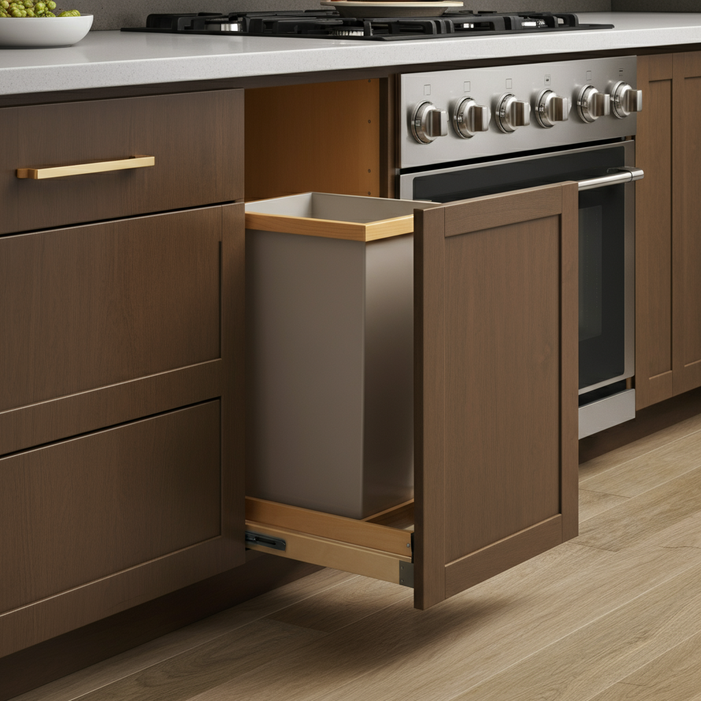 Wood Bottom Mount Waste Containers
