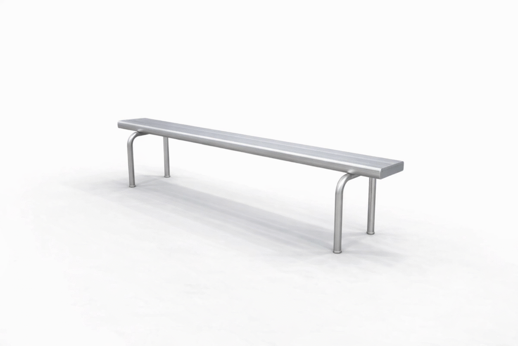 Backless Flat Aluminium Bench for Sports and Locker Rooms